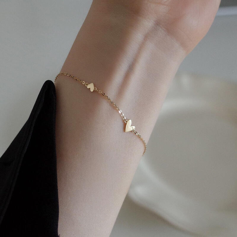 14k Silver Sweet Love Chain 925 Bracelet