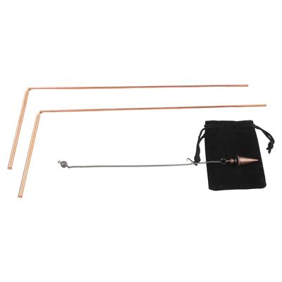 2 Pezzi/Set 99,9% Rame Bacchette da rabdomante Psichico e Divinazione Kit Pendolo in Rame Staccabile Accessori per Strumenti