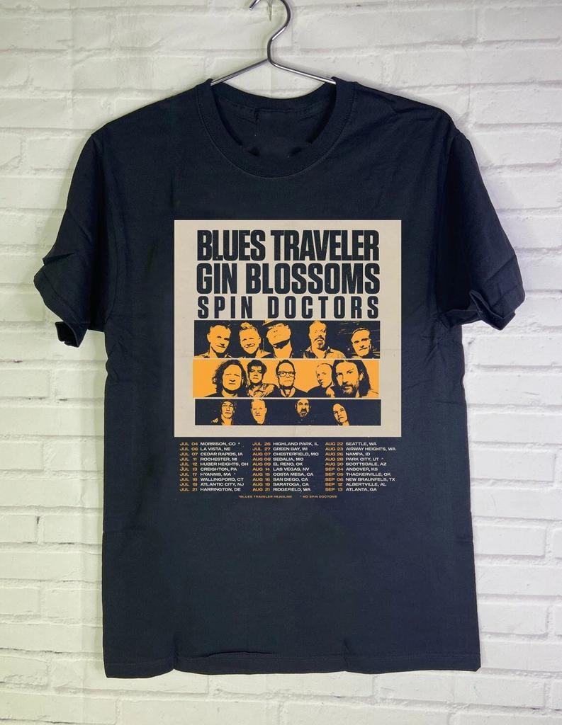 Blue Traveler Gin Blossoms Spin Doctors On Tour 2025 T Shirt Full Size S-5XL