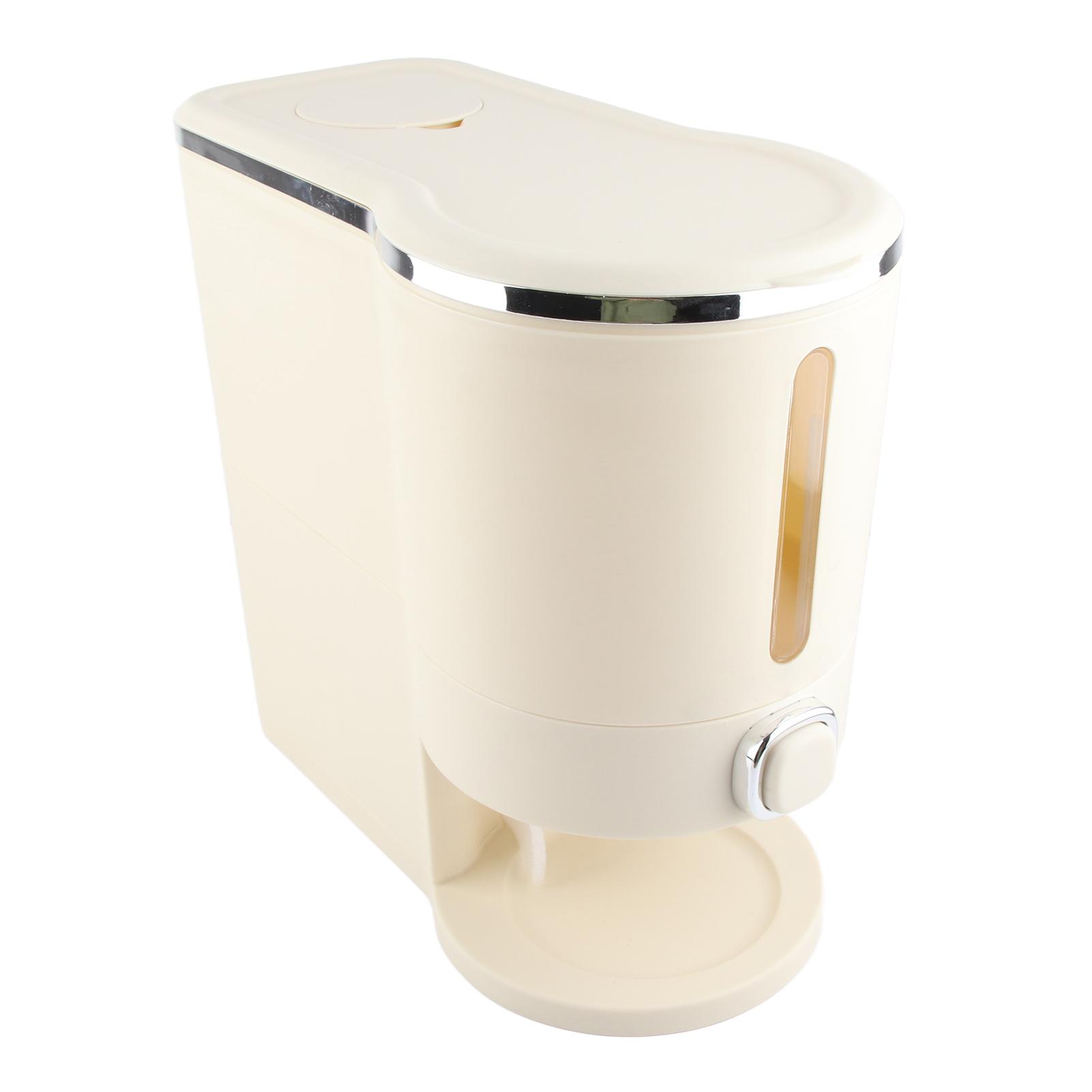 Creamy White Pressing Rice Boxes Bugs Proof Damp Proof Rice Storage Bucket Home Use Rice Storage Bucket