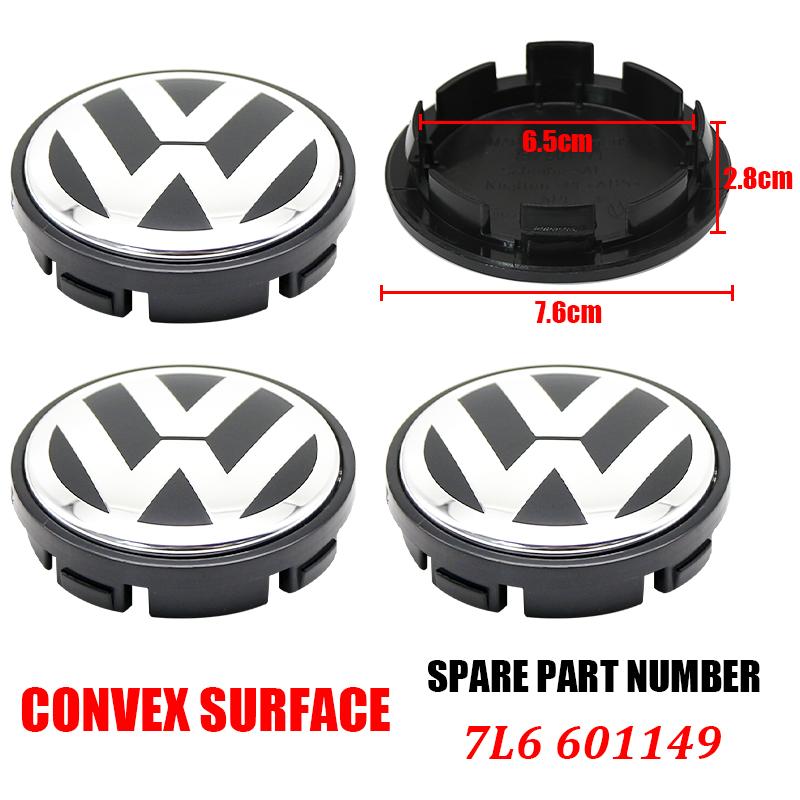 2026 Hot For Volkswagen VW 4pcs VW Wheel Center Hub Caps 56mm 65mm 66m 70mm 76mm Wheel Cover For VW Golf 4 5 6 7 Passat B5 B6 B7