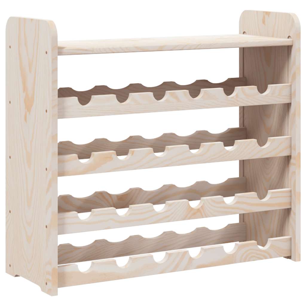 Wine Rack with Top Shelf 67.5 x 25 x 60 cm Solid Pine Wood