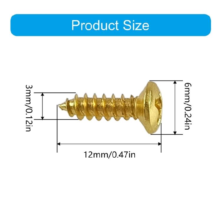 100Pcs Guitar Tuners Screw Guitar Tuning Pegs Screws Set Electric Guitar Pickguard Screws Scratch Plate Mounting Screws