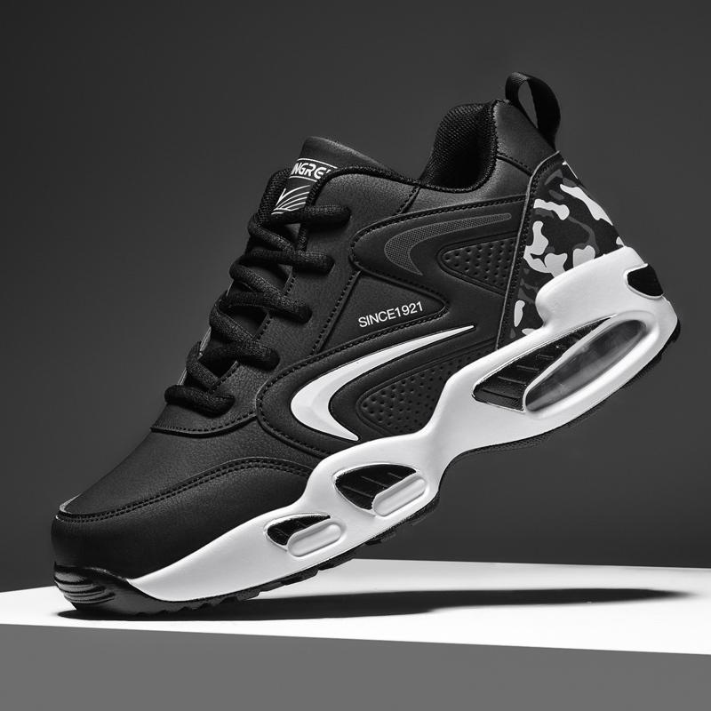 Adidași pentru bărbați Perna de aer este antiderapantă, impermeabilă, pantofi de alergare, pantofi calduroși din bumbac cu lână, pantofi de sport de iarnă pentru bărbați