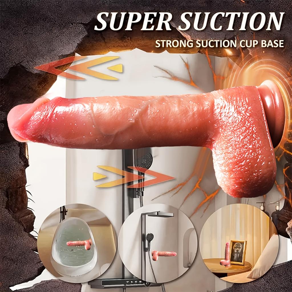 9-Mode Telescopic Remote Control Vibration Toy,Soft Liquid Silicone Material, Infrared Sensor, Battery Powered,Hands-Free Suction Cup for Women