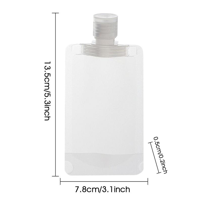 30/50/100ML Squeeze Pouches Refillable Empty Portable Squeeze Shampoo Conditioner Travel Bottles Travel Accessories