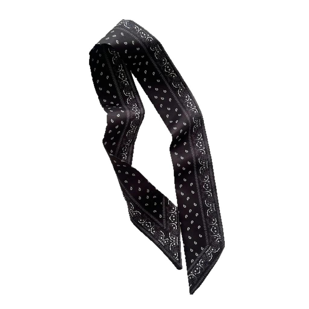 Elegant and versatile cashew print scarf, slim and long, versatile neck and scarf, multifunctional hair tie tie