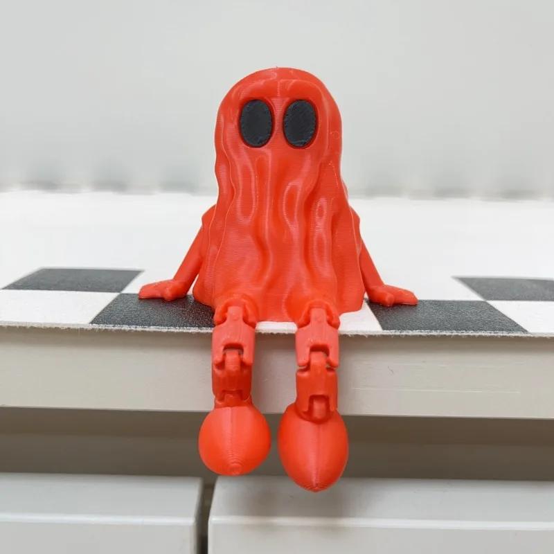 

3D-печатное украшение-призрак на Хэллоуин для дома, шарнирное, подвижное, для карнавальной ночной вечеринки, костюмированной игры, детские игрушки, праздничные подарки красный