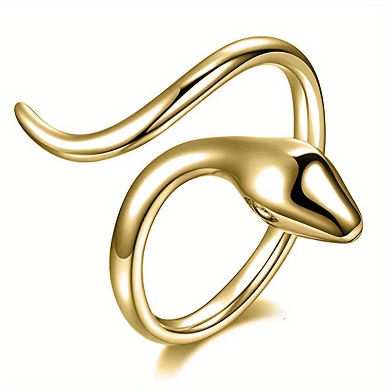 1 Stück Modering, mit einem schlichten Tierring-Design und einem kleinen Schlangenring, ist für Alltagsoutfits geeignet.