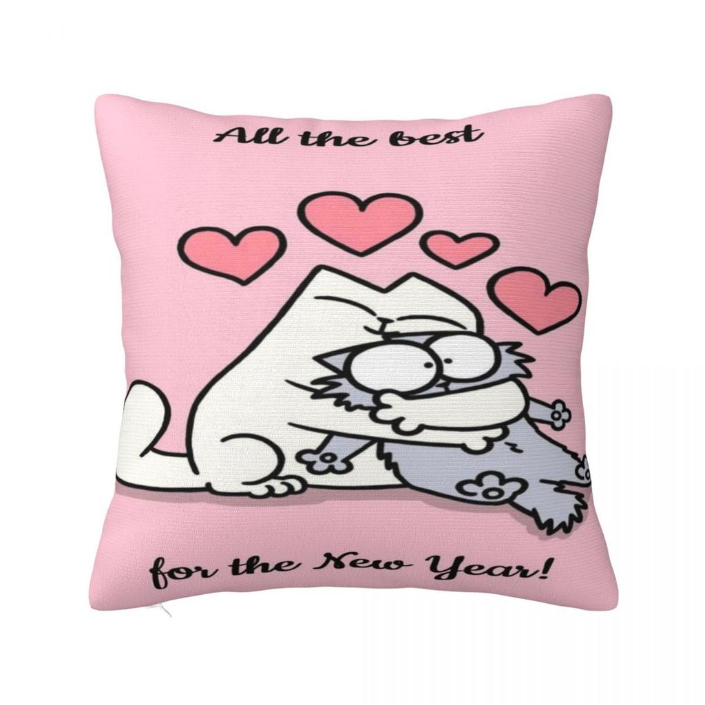 Home Decoration Simons Cartoon Cat Cats Pillowcases Stuff Pillow Covers Zippered Multi-Size