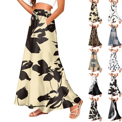 Elegant Satin A-line Slimming Midi Skirt For Women