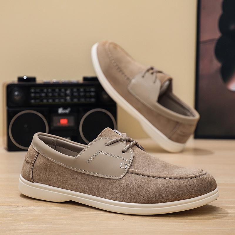 Men's Fashion Casual Shoes Slip-On Lace-Up Flat Sole Comfortable Sneakers Breathable Lightweight Leisure Shoes for Daily Wear