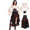 Abito Corsetto Arricciato Gonna Pirata - Costume Medievale di Halloween, Personalizzabile