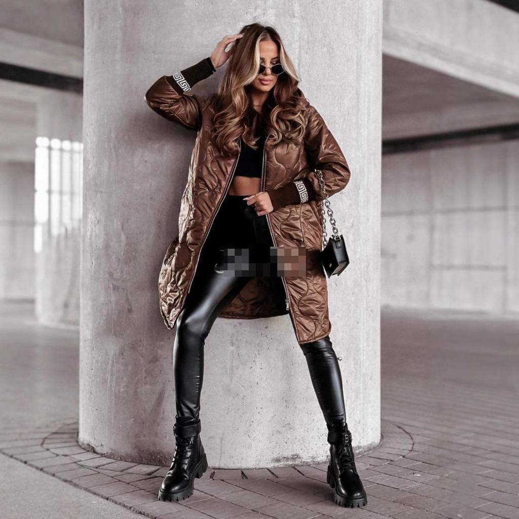 2026 Autumn/Winter New Women's Fashion Korean Style Embossed Design Lightweight Slimming Cotton Jacket