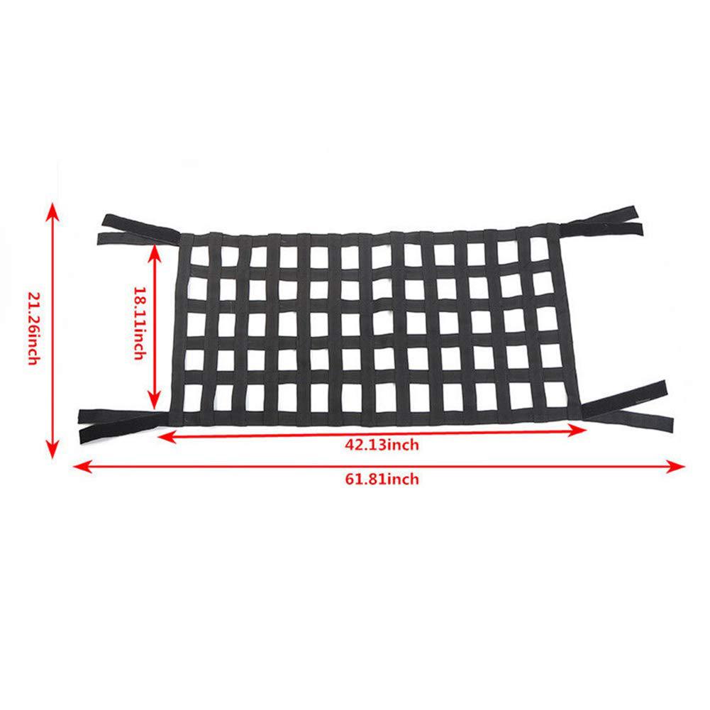

Верхняя задняя грузовая сетка для Jeep Wrangler, гамак на крышу автомобиля, подставка для отдыха в автомобиле для Jeep Wrangler JK 20072018 чёрный