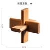 Kongming Puzzle Wooden Puzzle Time Killer 3D Puzzle Stress Relief Toy Set with Strategy Guide BM-STORE (Six Types)