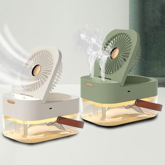 Přenosný mini osobní odpařovací chladič vzduchu se 3 rychlostmi LED světlem velkokapacitní nádržka na vodu osobní stolní klimatizační ventilátor