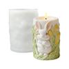 Kaninchen Kerzen Silikonform Umweltfreundliche Kaninchen Relief Bastelformen Blume Harzform Kindliche Osterkerzenform