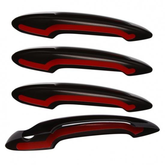 4 sztuk/zestaw osłony klamek do drzwi samochodowych tapicerka ochronna pasuje do MINI R60 COUNTRYMAN Cooper S 2011-2016 czarny/węglowy