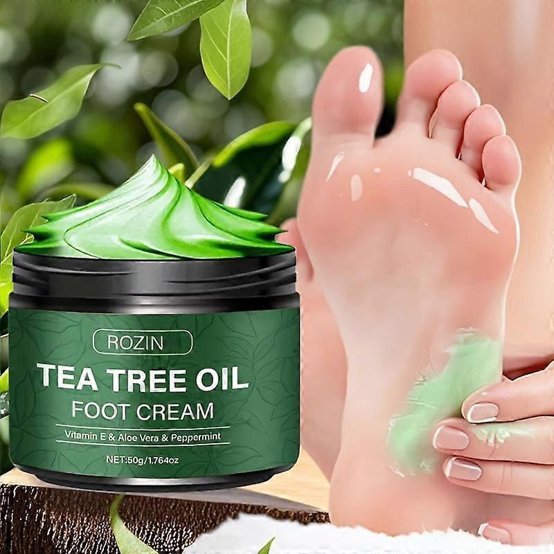 Çay Ağacı Yağlu Ayak Bakımı 50g: Doğal, Antibakteriyel, Bitki Özleriyle Ferahlatıcı. E Vitamini, Aloe Vera ve Nane İçerir