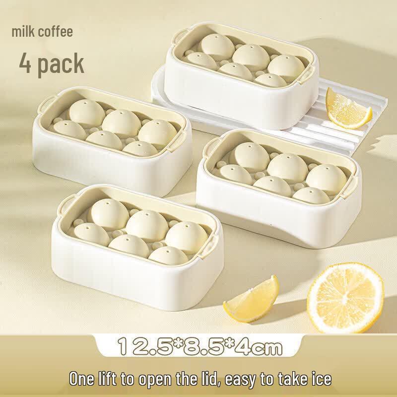 Soft Silicone Sphere Ice Mold with Lid