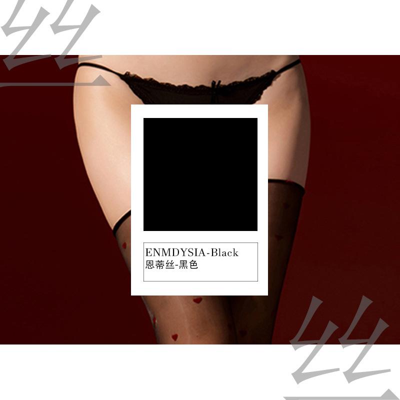 

Sexy ultra-thin knee black silk long thigh socks oil bright love fun boundless half thigh socks One size fits all