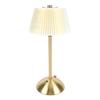 Pleated Table Lamp Cordless Touch Control   1200mAh Rechargeable Battery Operated Nightstand Lamp for Bedroom Living Room