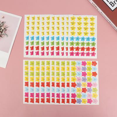400 pezzi Smile Stars Decalcomania per bambini in età scolare Etichetta per insegnante Ricompensa adesivo carino