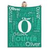 Personalized Name Flannel Blanket 2024 New Customized Blanket Soft for Kids and Adults Letter Monochrome Fleece Birthday Gift
