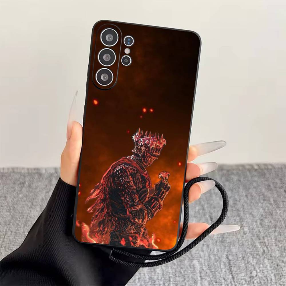 D-Dark S-Souls Phone Case Black Silicone Soft For Samsung S25,S24,S21,S22,S23,S30,Ultra,S20,Plus,Fe,Lite