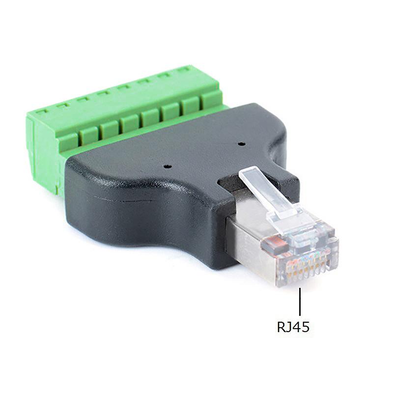 Computer Related Connection And Connectors Rj45 Female To Screw Terminal 8 Pin Connector Ethernet Cable Extender Adapter