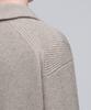 Musinsa Standard Relaxed Ribbed Half Zip Knit [Oatmeal]