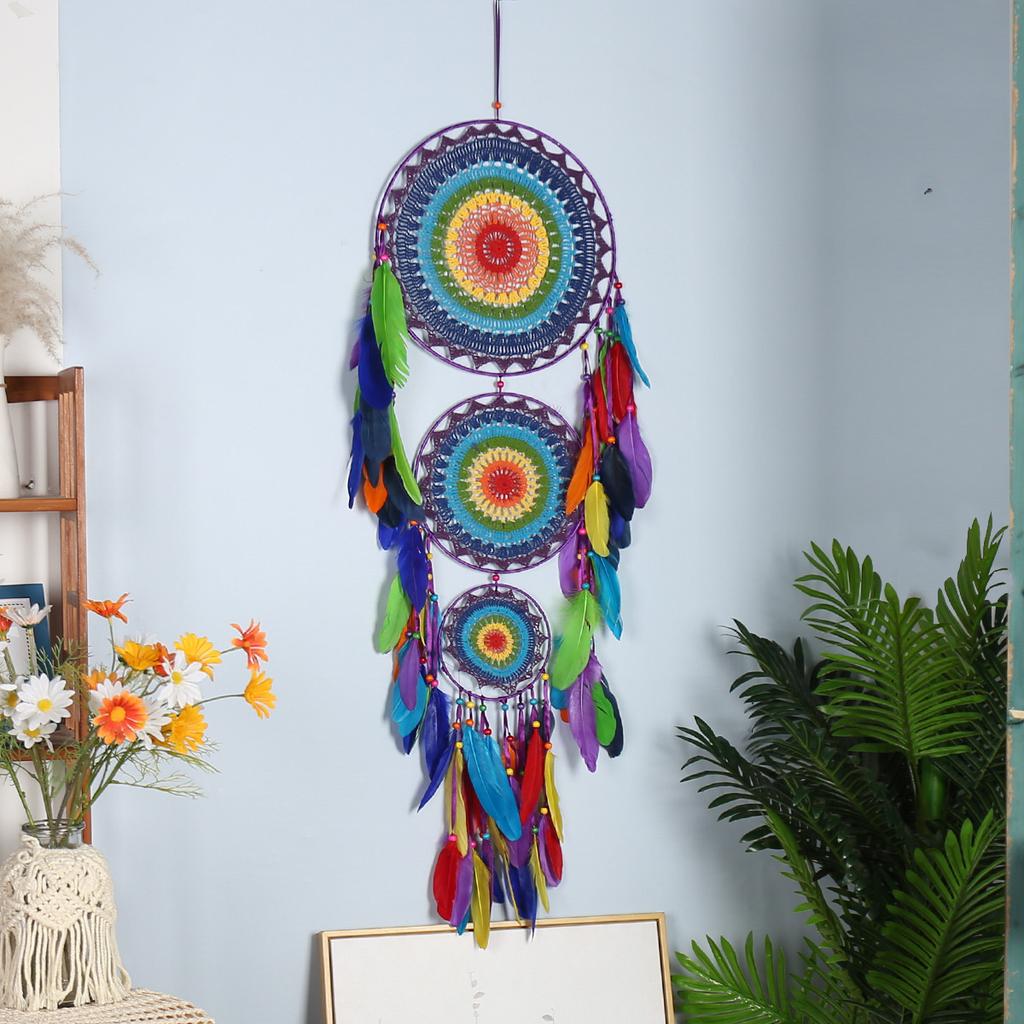 Bohemian Large Dream Catcher Handwoven Feather Dream Catcher Interior Decoration Dream Catcher