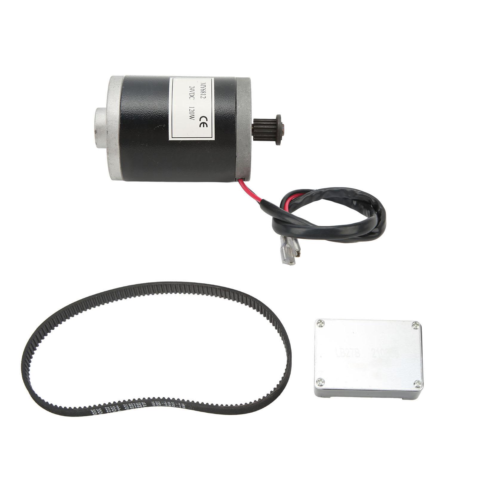 

Brushed DC Motor 120W Strong Aluminum Alloy Low Noise Pure Copper Coil 24VDC Motor with Belt