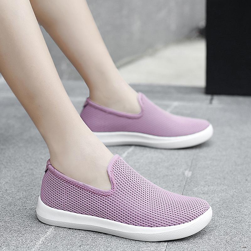 Fashion Anti-skid Casual Flats Shoes for Women Lightweight Slip-on Footwear Soft Comfort Wear-resistant Shoes Fashion Big Size 42