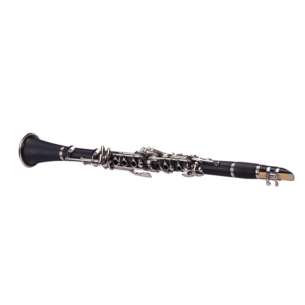 ABS 17 Key Clarinet Bb Flat with Carry Case Gloves Cleaning Cloth Mini Screwdriver Reed Case 10pcs Reeds Woodwind