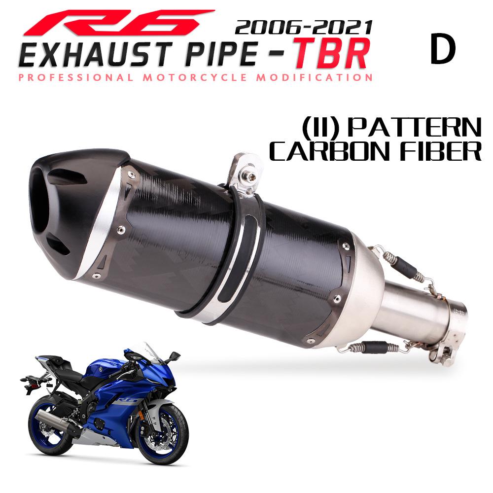Genuine Carbon Fiber Mid-Pipe for Yamaha YZF-R6 (2006-2021), Direct Bolt-On Modification