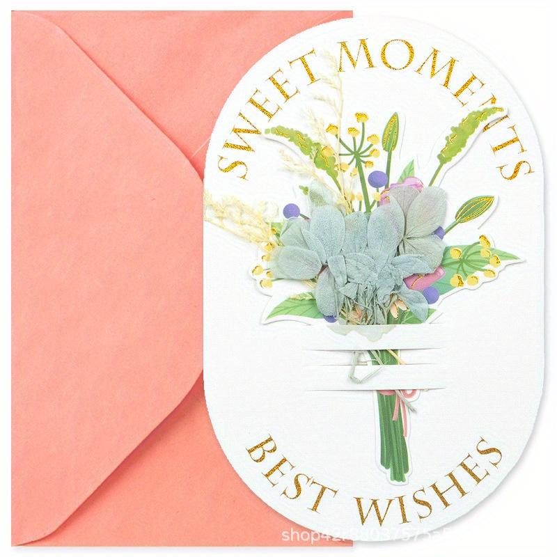 1Pcs Flower Gift Cards New Year Gift for Family Festival Valentine's Day Lover Christmas Business Supplies Thank You Cards