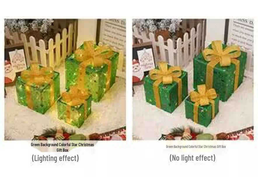 Christmas Gift Box Set: 3-Piece Fairy Light Decorations for Birthday Parties and Ornaments