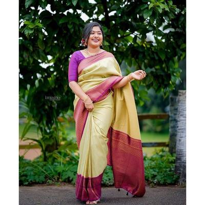 This Beautiful Saree Is Elegantly Decorated with Gorgeous Solid Jacquard Weave That Gives a Perfect Look To the Outfit.