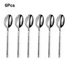 6/12/15Pcs Sliver Heavy Cutlery Stainless Steel 304 Tableware Western Dinner Set Mirror Hammer Pattern Handle Knife Fork Spoon