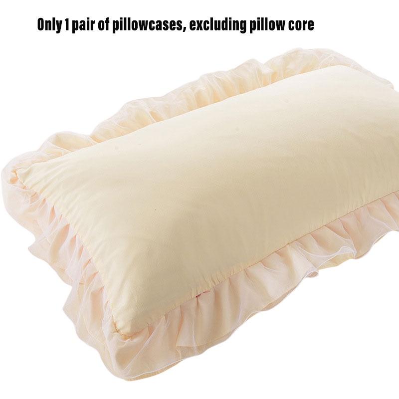 

Наволочка Мягкое Кружево Рюши Наволочки Постельное Белье Комната Принцессы Декор Хлопок Beige