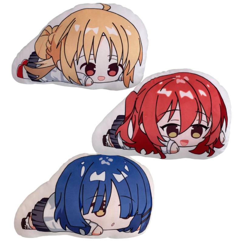 The Bocchi Rock Plush Anime Pillow Pendant Stuffed Doll Print Cushion Chain Key