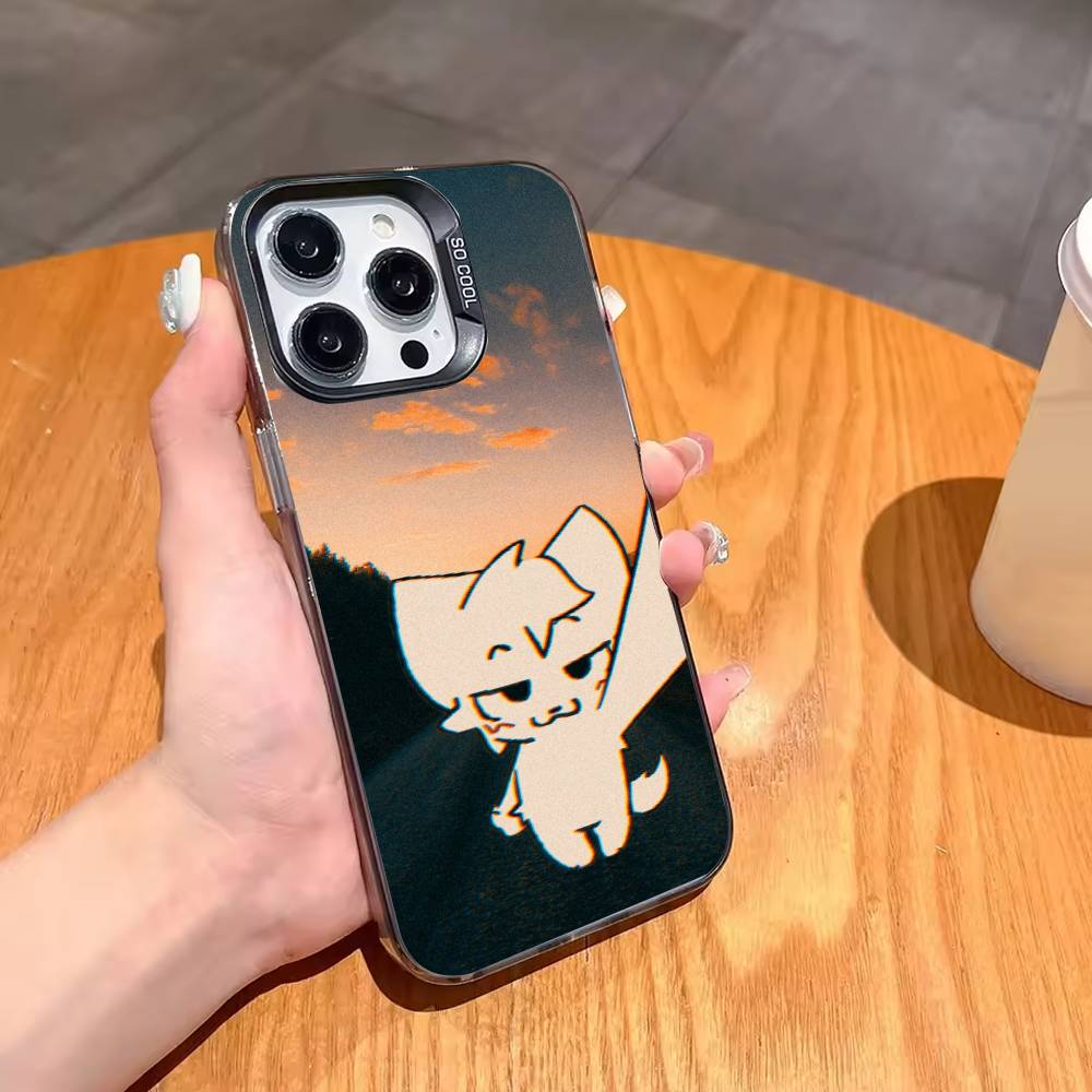 C-Cute B-Boykisser Phone Case For iPhone17 16 15 14 13 12 Pro Max Grey Black Matte Laser Metallic Aurora Funda