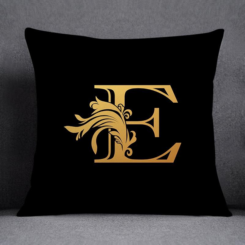 

Декоративная наволочка с узором «Золотой алфавит» от Tyrant, квадратная наволочка, украшение для домашнего офиса 40x40cm