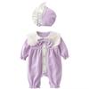 Stylish Girls' Long Sleeve Princess Romper and Harem Pants Set for Babies