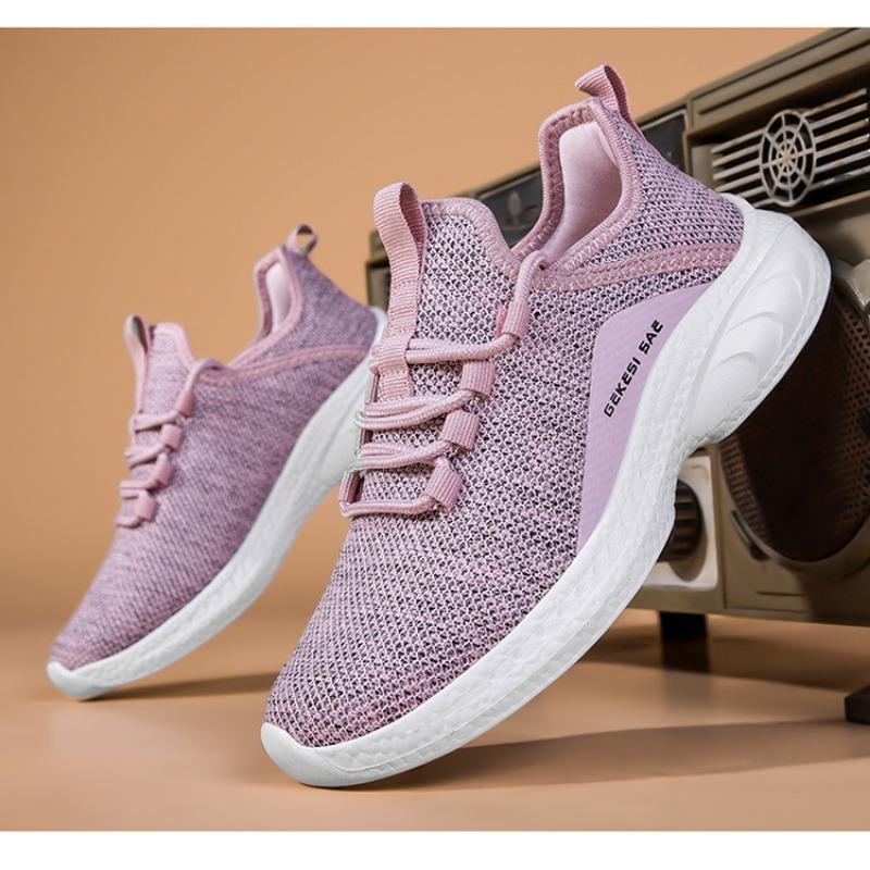 Spring New Travel Shoes Running Shoes Women's Flying Woven Breathable Sports Fitness Lightweight Casual Shoes