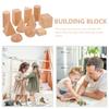 Gadpiparty Wooden Blocks, Cubes, Building Blocks, Geometry Blocks, 3D, 12 Pieces, Wooden 3D Models, Math, Oval, Pyramid, Geometric Models, Learning