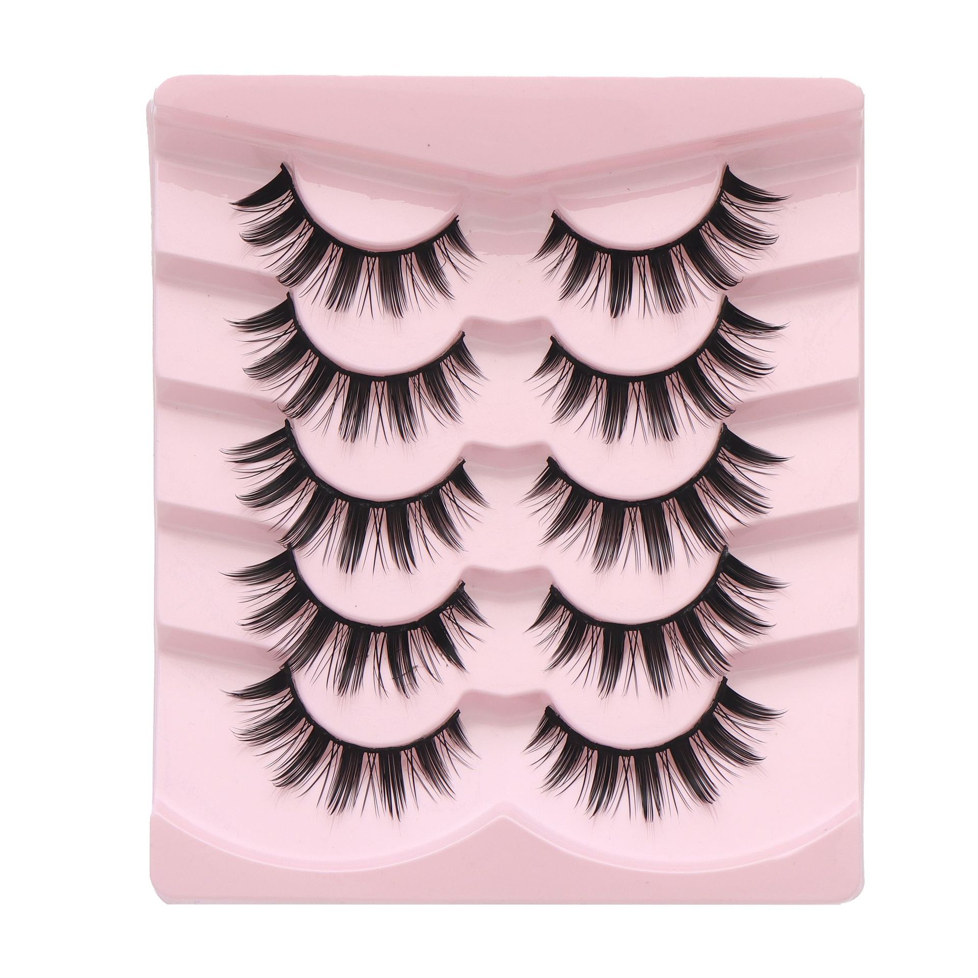 

5 пар ресниц Manga, ресницы, мягкие натуральные длинные ресницы, искусственные ресницы, аниме, тонкие полоски, накладные ресницы, макияж