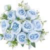 Realistic Touch Artificial Flowers Long Stem Fake Roses  Home Wedding Bridal